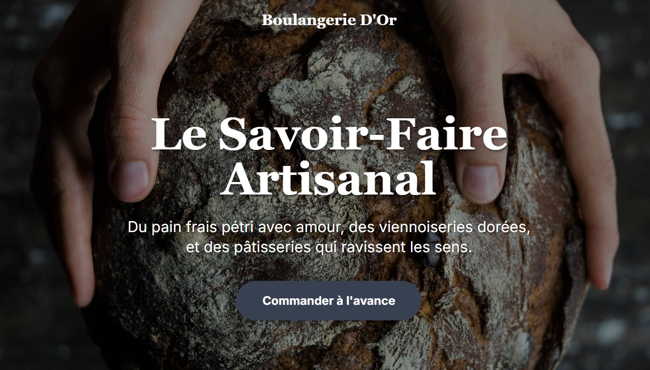 Projet de site web pour une boulangerie (Démo) par Elveodesign